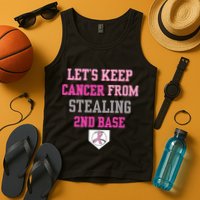 Let's Keep Cancer From Stealing 2nd Base Ribbon Tank Top