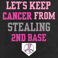 Let's Keep Cancer From Stealing 2nd Base Ribbon Microfiber Hand Towel