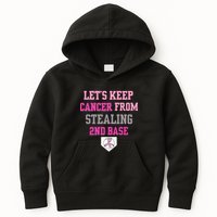 Let's Keep Cancer From Stealing 2nd Base Ribbon Kids Hoodie