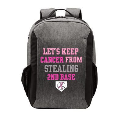Let's Keep Cancer From Stealing 2nd Base Ribbon Vector Backpack