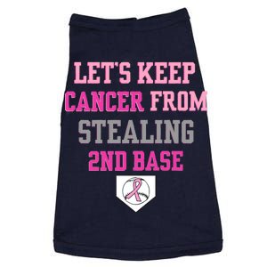 Let's Keep Cancer From Stealing 2nd Base Ribbon Doggie Tank