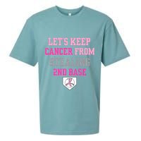 Let's Keep Cancer From Stealing 2nd Base Ribbon Sueded Cloud Jersey T-Shirt