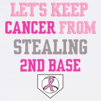 Let's Keep Cancer From Stealing 2nd Base Ribbon Garment-Dyed Sweatshirt