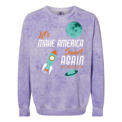 Let's Make America Smart Again Colorblast Crewneck Sweatshirt