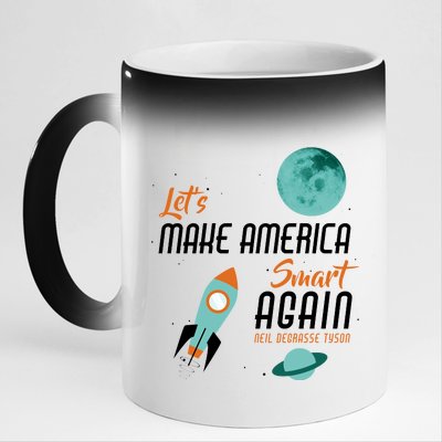 Let's Make America Smart Again 11oz Black Color Changing Mug