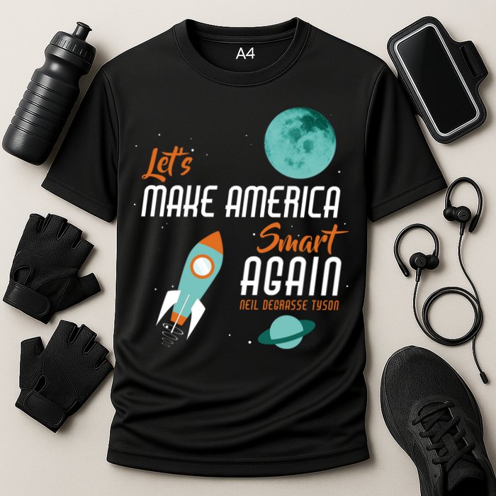 Let's Make America Smart Again Cooling Performance Crew T-Shirt