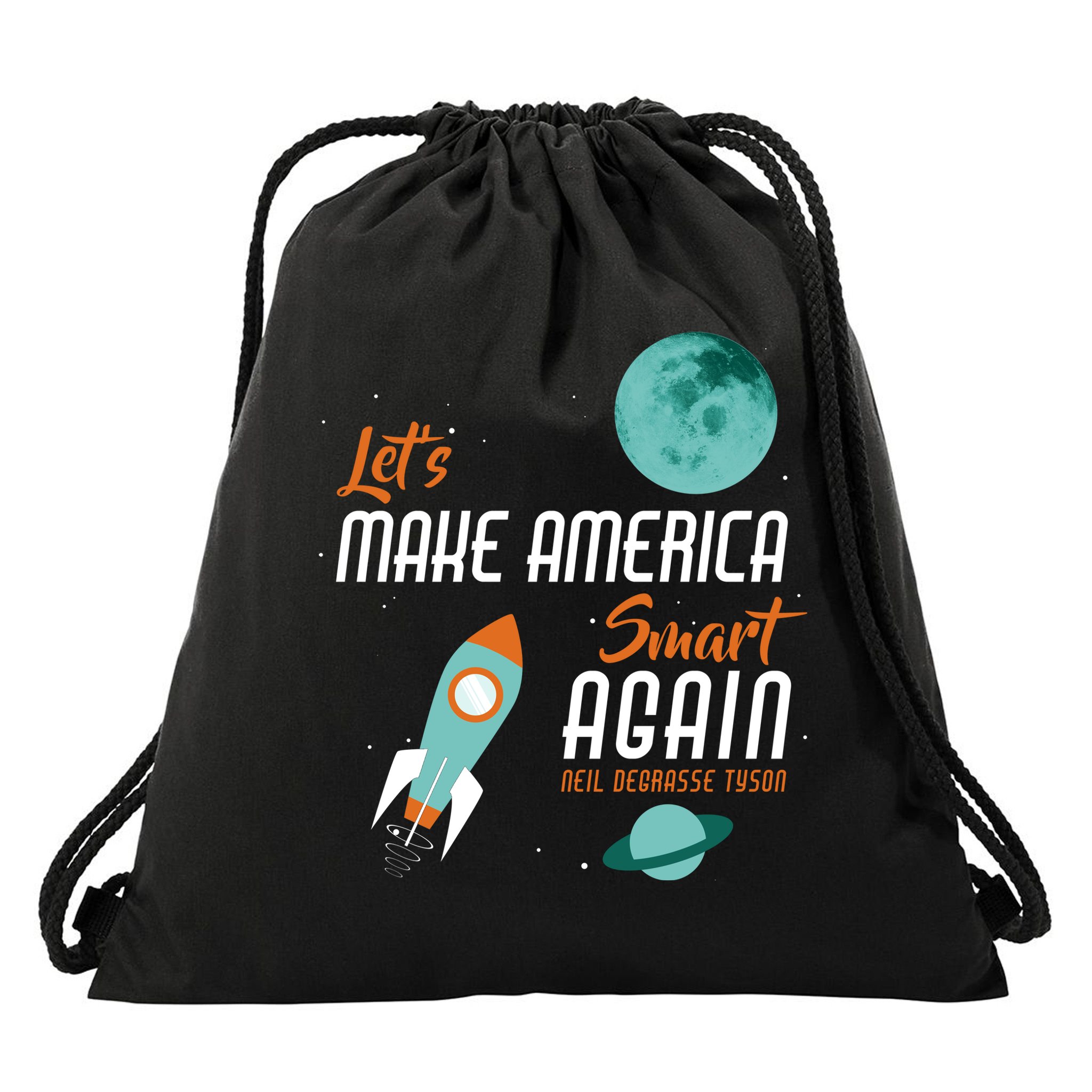 Let's Make America Smart Again Drawstring Bag