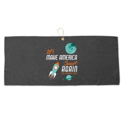 Let's Make America Smart Again Large Microfiber Waffle Golf Towel