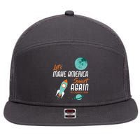 Let's Make America Smart Again 7 Panel Mesh Trucker Snapback Hat