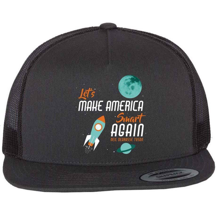 Let's Make America Smart Again Flat Bill Trucker Hat