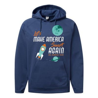 Let's Make America Smart Again Performance Fleece Hoodie