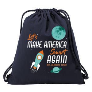 Let's Make America Smart Again Drawstring Bag