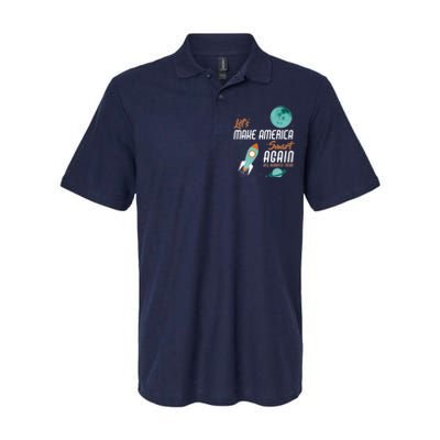 Let's Make America Smart Again Softstyle Adult Sport Polo