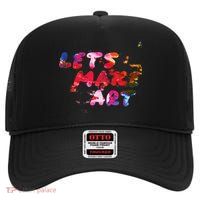 Lets Make Art High Crown Mesh Back Trucker Hat