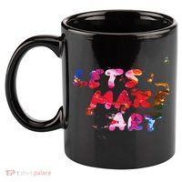 Lets Make Art 11oz C Handle Ceramic Mug