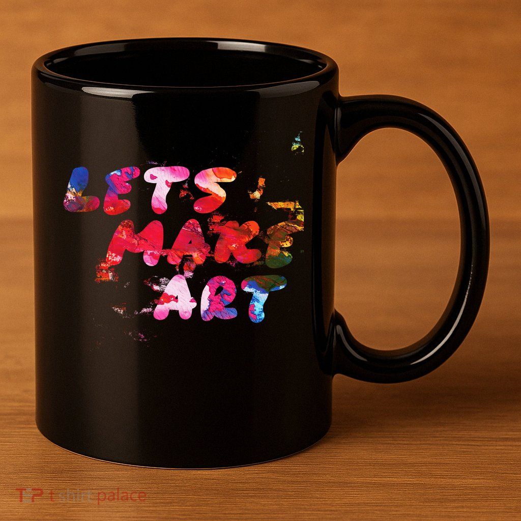 Lets Make Art 11oz C Handle Ceramic Mug