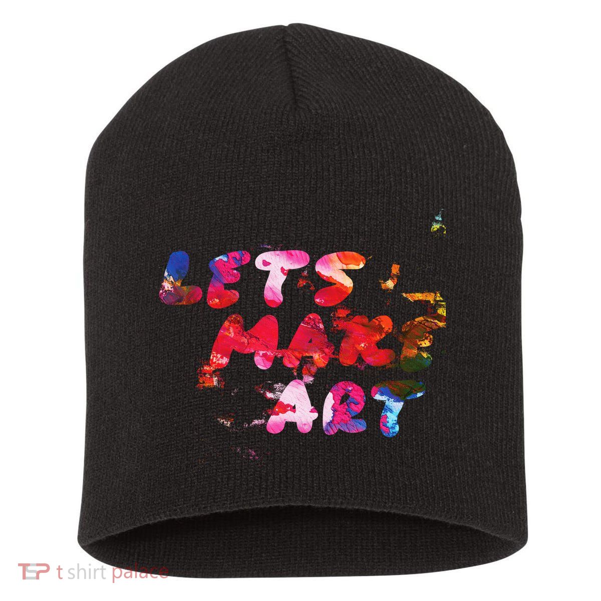 Lets Make Art Short Acrylic Beanie