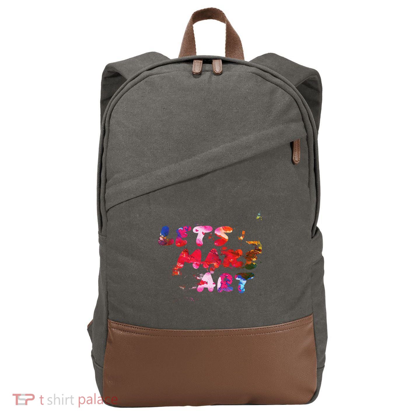 Lets Make Art Cotton Canvas Backpack