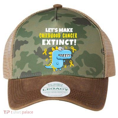 Lets Make Childhood Cancer Extinct Dinosaur Legacy Tie Dye Trucker Hat