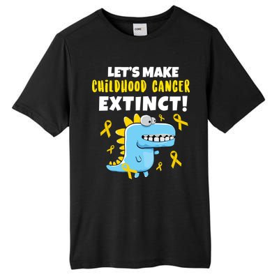 Lets Make Childhood Cancer Extinct Dinosaur Tall Fusion ChromaSoft Performance T-Shirt