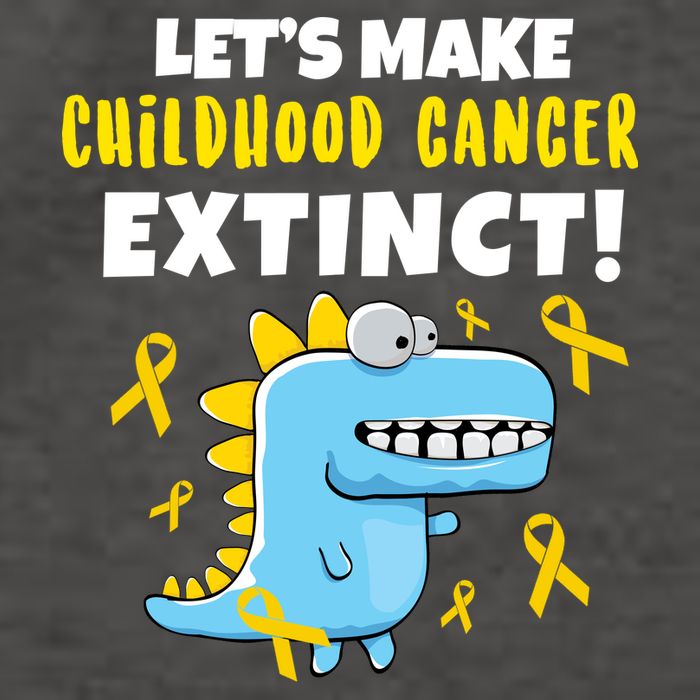 Lets Make Childhood Cancer Extinct Dinosaur Vector Backpack