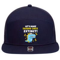 Lets Make Childhood Cancer Extinct Dinosaur 7 Panel Mesh Trucker Snapback Hat