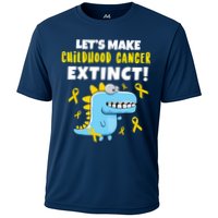 Lets Make Childhood Cancer Extinct Dinosaur Cooling Performance Crew T-Shirt
