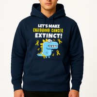 Lets Make Childhood Cancer Extinct Dinosaur Hoodie