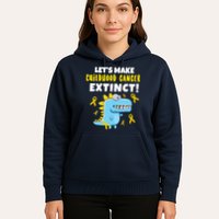Lets Make Childhood Cancer Extinct Dinosaur Hoodie