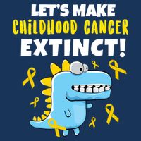 Lets Make Childhood Cancer Extinct Dinosaur Hoodie