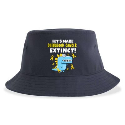 Lets Make Childhood Cancer Extinct Dinosaur Sustainable Bucket Hat