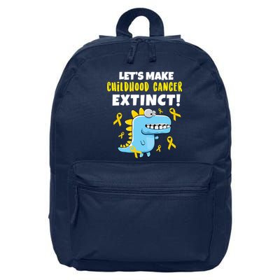 Lets Make Childhood Cancer Extinct Dinosaur 16 in Basic Backpack