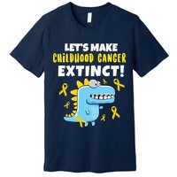 Lets Make Childhood Cancer Extinct Dinosaur Premium T-Shirt