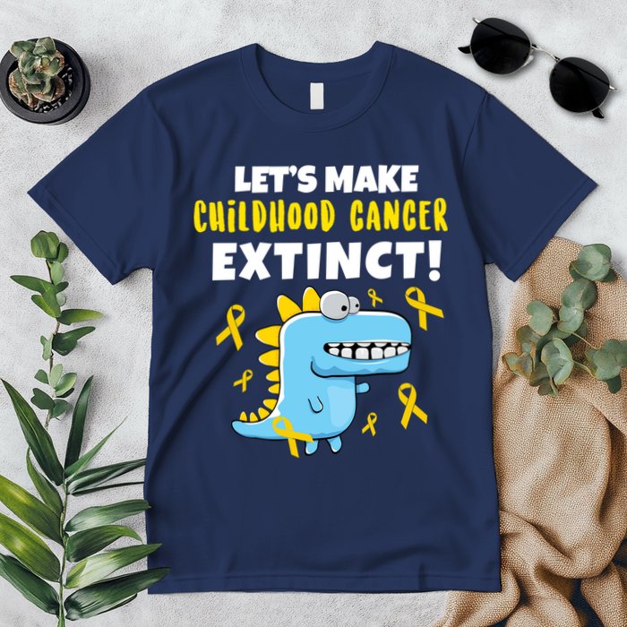 Lets Make Childhood Cancer Extinct Dinosaur Premium T-Shirt