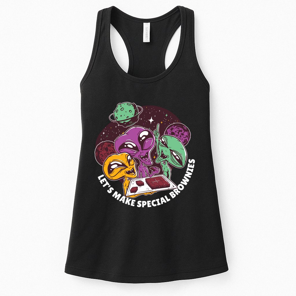Let's Make Special Brownies Alien Womens Tank Top
