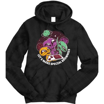 Let's Make Special Brownies Alien Tie Dye Hoodie