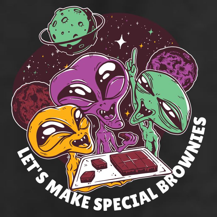 Let's Make Special Brownies Alien Golf Towel