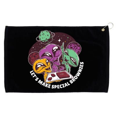 Let's Make Special Brownies Alien Grommeted Golf Towel