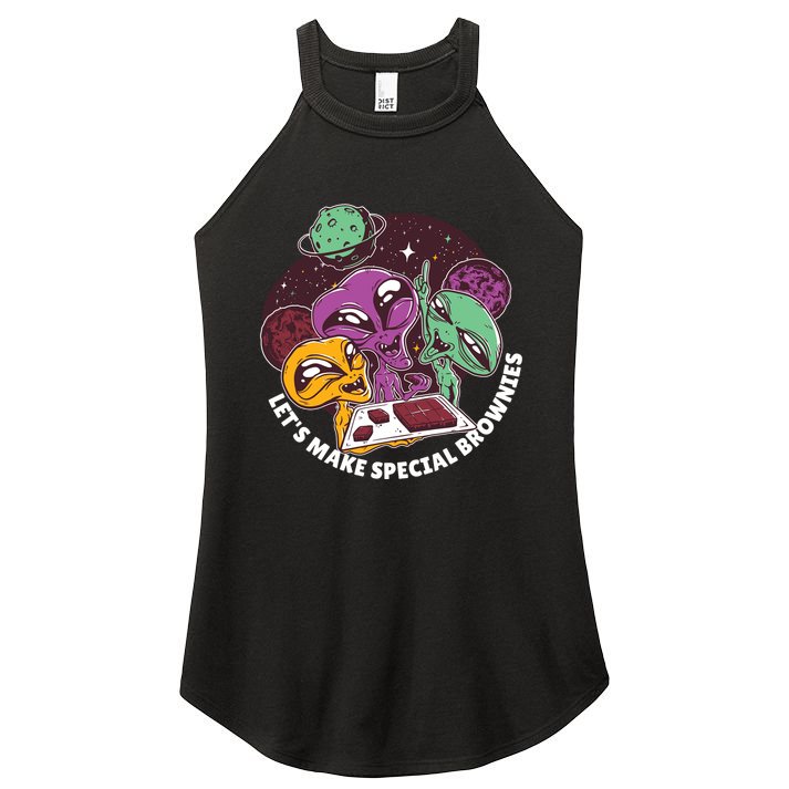 Let's Make Special Brownies Alien Women's Perfect Tri Rocker Tank
