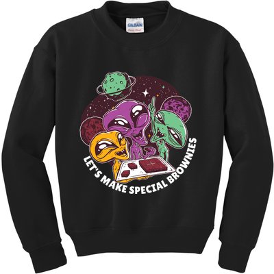 Let's Make Special Brownies Alien Kids Sweatshirt