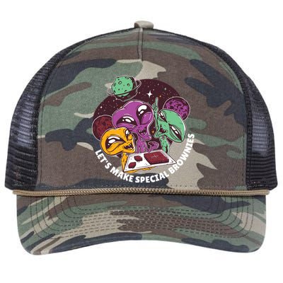 Let's Make Special Brownies Alien Retro Rope Trucker Hat Cap