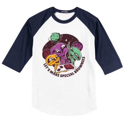 Let's Make Special Brownies Alien Baseball Sleeve Shirt