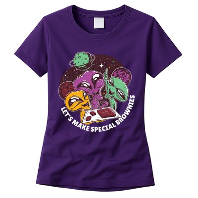 Let's Make Special Brownies Alien Womens T-Shirt