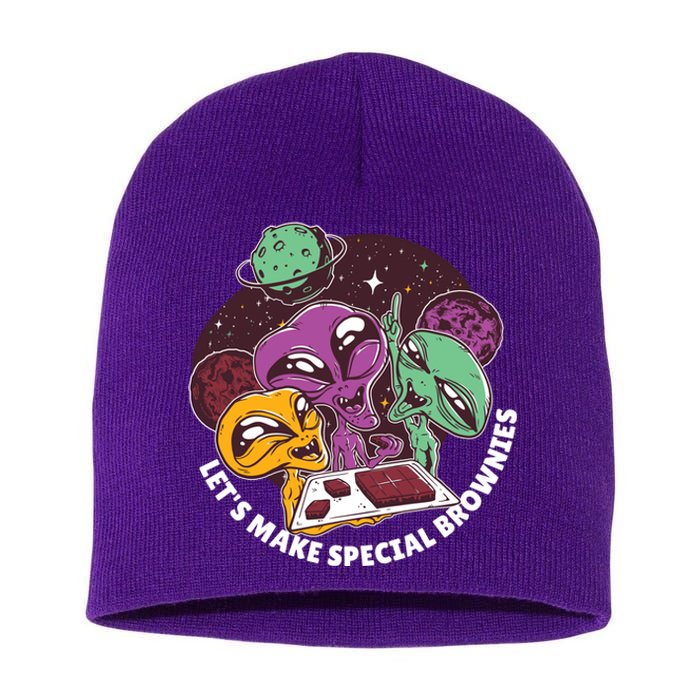 Let's Make Special Brownies Alien Short Acrylic Beanie