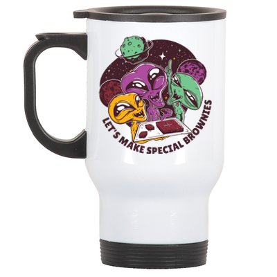 Let's Make Special Brownies Alien Stainless Steel Travel Mug