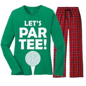 Let's Partee Golf Party Women's Long Sleeve Flannel Pajama Set 