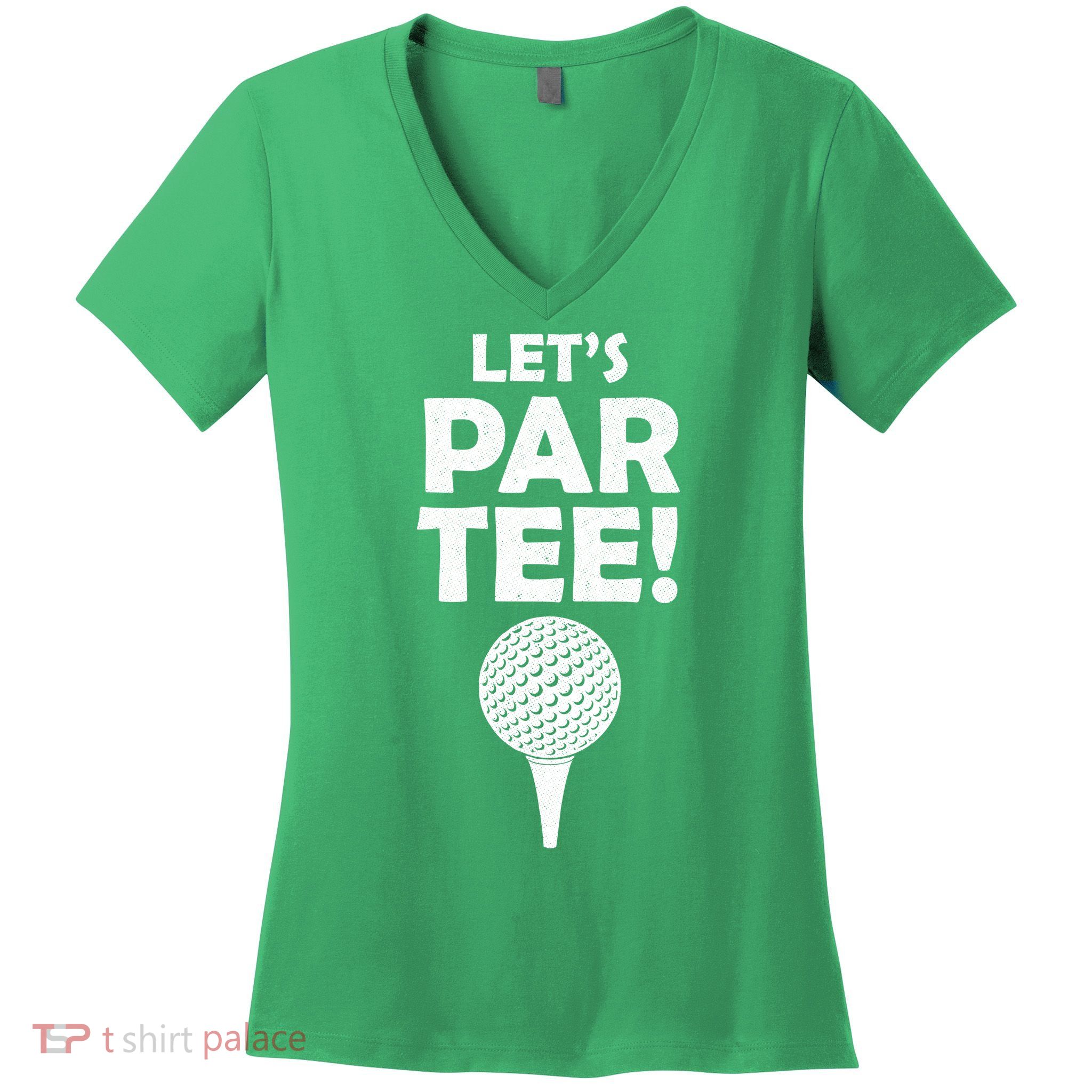 Let's Partee Golf Party Women's V-Neck T-Shirt