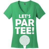 Let's Partee Golf Party Women's V-Neck T-Shirt