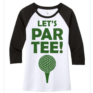 Let's Partee Golf Party Women's Tri-Blend 3/4-Sleeve Raglan Shirt