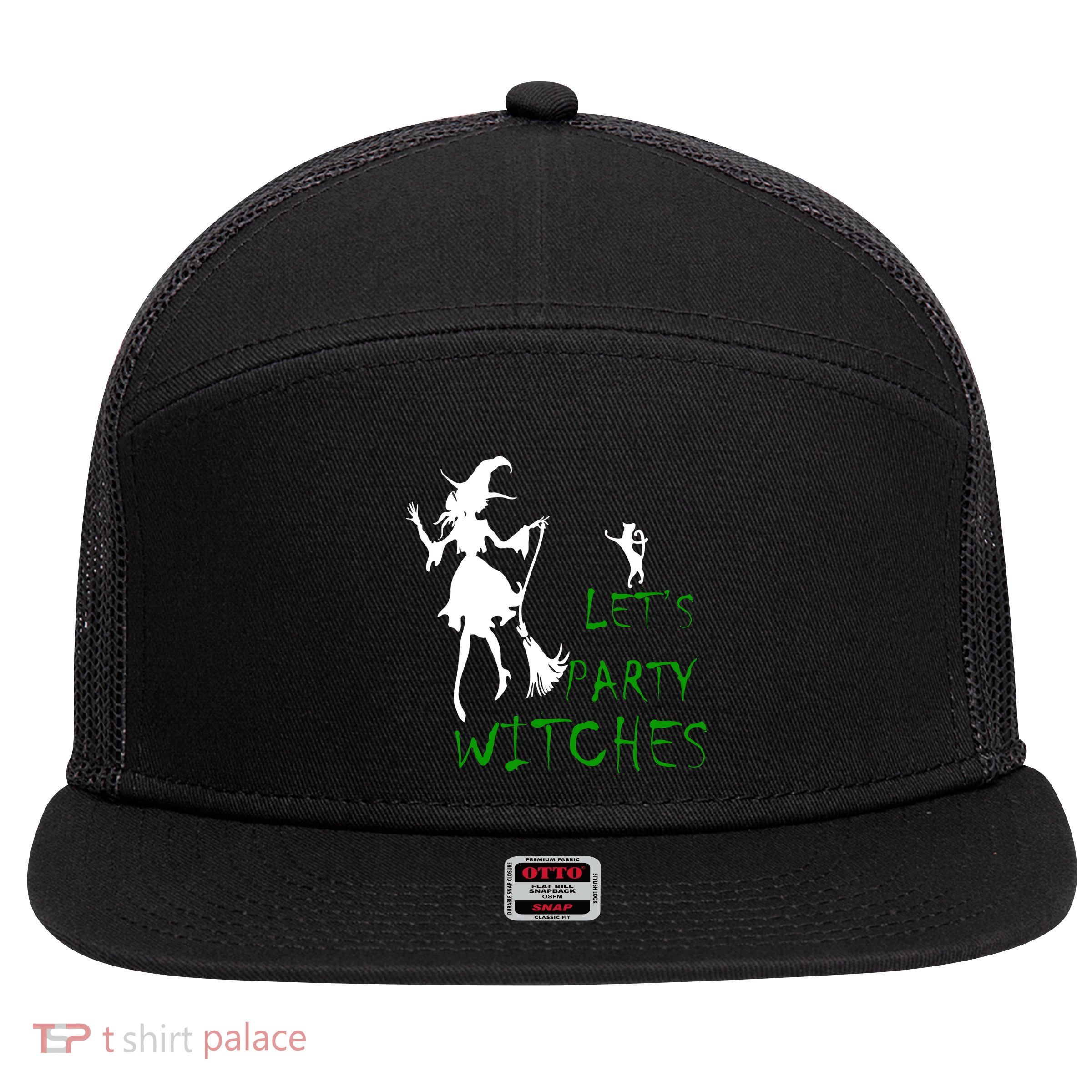 Let's Party Witches 7 Panel Mesh Trucker Snapback Hat